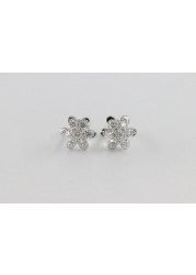 18k ILLUSION DIAMOND EARRING 0.55 CTS-Yellow Gold