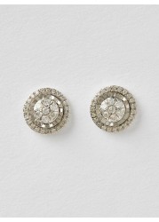 18k ILLUSION DIAMOND EARRING 0.28 CTS-White Gold