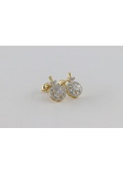 18k ILLUSION DIAMOND EARRING 0.29 CTS-White Gold