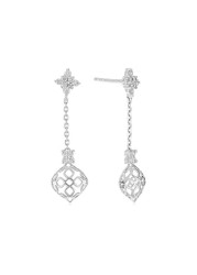 18k ILLUSION DIAMOND EARRING 0.2 CTS-White Gold