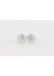 18k ILLUSION DIAMOND EARRING 0.27 CTS-White Gold