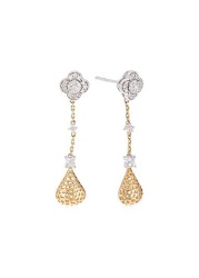 18k ILLUSION DIAMOND EARRING 0.22 CTS-Yellow Gold