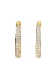 18k ILLUSION DIAMOND EARRING 0.5 CTS-White Gold