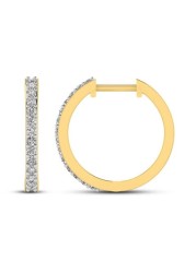 18k ILLUSION DIAMOND EARRING 0.25 CTS-Yellow Gold