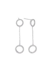 18k ILLUSION DIAMOND EARRING 0.38 CTS-White Gold