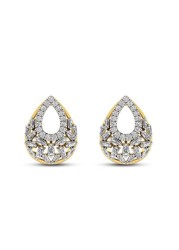 18k ILLUSION DIAMOND EARRING 0.42 CTS-White Gold