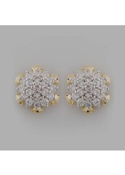 18k NAKSHATRA DIAMOND EARRING 0.36 CTS-Yellow Gold