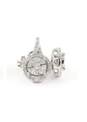 18k NAPOLI DIAMOND EARRING 0.44 CTS-White Gold