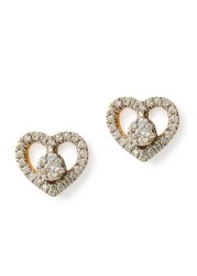 18k ILLUSION DIAMOND EARRING 0.24 CTS-Yellow Gold