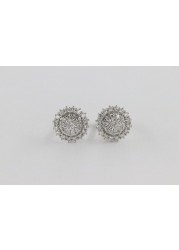 18k ILLUSION DIAMOND EARRING 0.45 CTS-White Gold