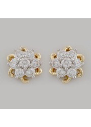 18k NAKSHATRA DIAMOND EARRING 0.35 CTS-Yellow Gold