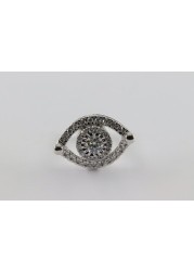 18k ILLUSION DIAMOND EARRING 0.44 CTS-White Gold