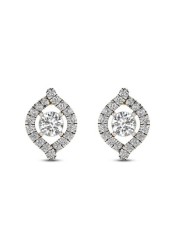 18k ILLUSION DIAMOND EARRING 0.22 CTS-Yellow Gold