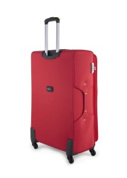 Senator Brand Softside Small Check-in Size 65 Centimeter (24 Inch) 4 Wheel Spinner Luggage Trolley in Red Color LL032-24_RED