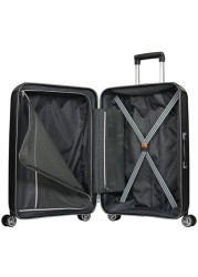 Eminent Brand Hardsided PP Medium Check-In Size 76 Centimeter (28 Inch) 4 Twin-Wheel Spinner Luggage Trolley in Black Color B0002-28_BLK