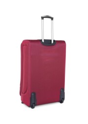 Senator Brand Softside Small Check-in Size 60 Centimeter (24 Inch) 2 Wheel EVA Luggage Trolley in Burgundy Color KH108-24_BGN