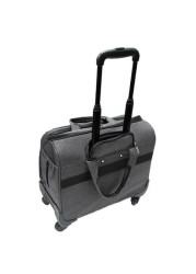 Premium Cabin Luggage Trolley | Softside Spinner Travel Bag with 2 Wheel Laptop Case for Men Women - Santhome CARYONN
