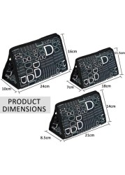 (Set of 3) Toiletry Organizer Jewelry Makeup Kit Bag Cosmetic Pouch Travel Organizer for Men &amp; Women - Black