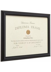 Lawrence Frames 11 by 14-Inch Black Diploma Frame, Domed Top