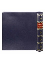 Pioneer Photo 200-Pocket Coil Bound Cover Photo Album for 4 by 6-Inch Prints, Bay Navy Blue Leatherette with Gold Accents