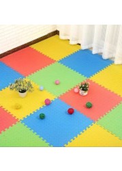 Rainbow Toys Red Foam Exercise Mat Puzzle Game Pad Non- Slip Stitch Interlock EVA Mat size: 100x100x2cm