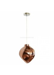 Indoor Evelyn Glass Pendant Light D1831 Chrome/Rose Gold