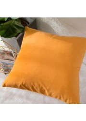 Square Throw Pillow Solid Color Decorative Square Soft Cushion 45x45centimeter