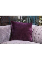 Decorative Velvet Zippered Throw Pillow Covers With Pillow Insert for Sofa Couch Bed, CAN, Set Of 2, Luxury Soft Cushion Cases With Pillow Insert (40x40 cm, Purple)