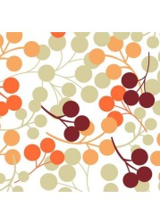 Berries Orange Blackout Roller Blinds W: 90cm H: 200cm