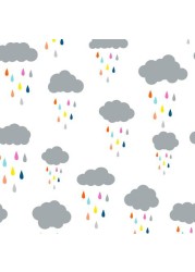 Cloud Burst Rain  Translucent Roller Blinds W: 180cm H: 200cm