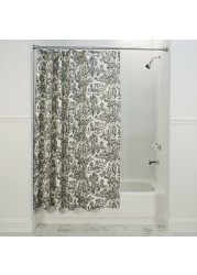 Ellis Curtain Victoria Park Toile Bathroom Shower Curtain, Black