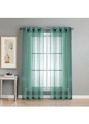 Window Elements Diamond Sheer Voile Extra Wide 56 X 90 In. Grommet Curtain Panel, Grey Teal