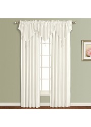 United Curtain Anna Ascot Valance, 42 By 24-Inch, White