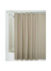 Mdesign Hotel Quality Polyester/Cotton Blend Fabric Shower Curtain With Waffle Weave And Rust-Resistant Metal Grommets For Bathroom Showers And Bathtubs - 72&quot; X 72&quot; - Dark Khaki
