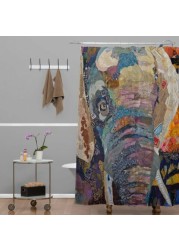 Deny Designs Elizabeth St Hilaire Nelson Elephant Shower Curtain, 69&quot; X 72&quot;