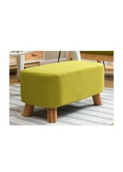 ZENHOME Simple Solid Wood Sofa Footstool Green