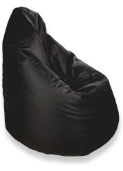 Luxe Decora PVC Leather Bean Bag Combo(Black &amp; Maroon)