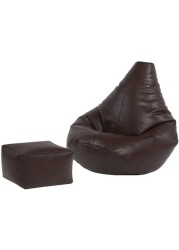 Comfy xl Bean Bag &amp; Footrest - Blue