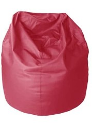 Luxe Decora -PVC Leather Bean Bag (Pink)
