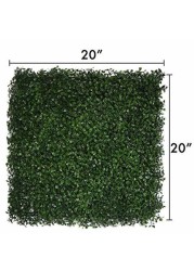 Greensmart D cor Artificial Boxwood Ficus 20 x 20 Greenery Mats, Set of 4