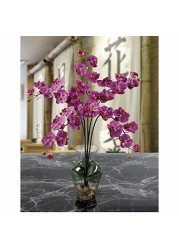 Nearly Natural 1106-DP Phalaenopsis Liquid Illusion Silk Flower Arrangement, Dark Pink