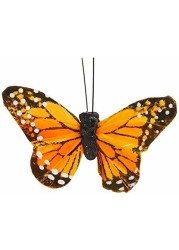 Shinoda Design Center 0165500200 12 Piece Monarch Butterfly Decor, 3, Orange