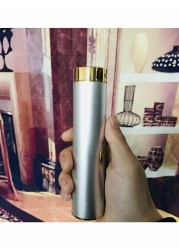 Generic Portable Bakhoor Incense Burner With USB Charging Silver 3.5x3.5x14cm