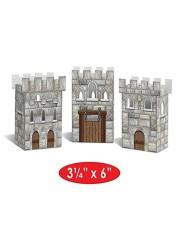 Beistle Castle Favor Boxes, 3  x 6, Multicolored