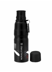 Royalford Stainless Steel Sport Bottle Black 750ml