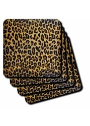 3dRose Photograph Of A Cheetah Hide - Soft Coasters, set of 8