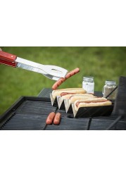 Tablecraft Bbq Stainless Steel Hot Dog Prep Tray, Silver, Medium