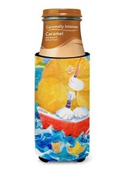 Caroline&#39;s Treasures 6014Muk Big Orange Tabby Fishing Ultra Beverage Insulators For Slim Cans, Slim Can, Multicolor