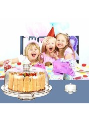 HBlife Acrylic Cake Stand Multifunctional Serving Platter and Cake Plate With Dome (6 Uses)