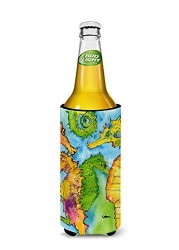 Caroline&#39;s Treasures 8546Muk Seahorse Ultra Beverage Insulators For Slim Cans, Slim Can, Multicolor